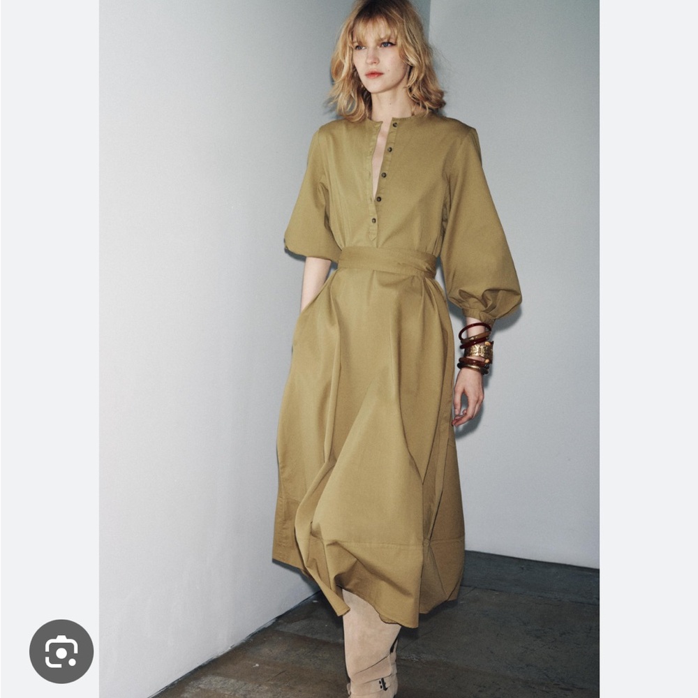 Zara NWT ZW Collection belted shirtdress 2183/249